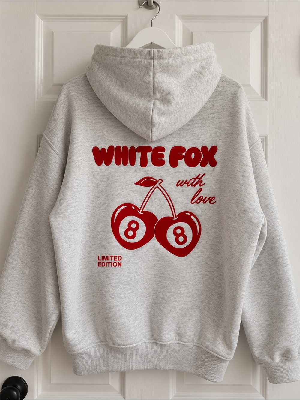 White Fox Boutique With Love Limited Edition 8 Ball Cherry Hoodie 8 Ball Cherry